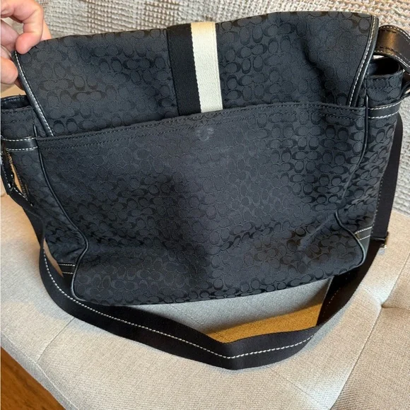 Coach Black Signature Messenger Bag
